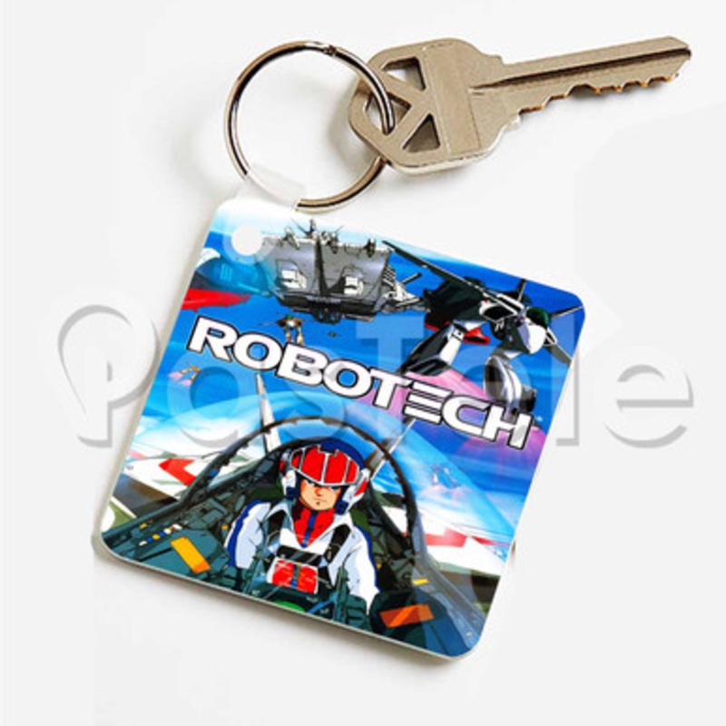 Robotech Custom Keychain Key Ring Jewelry Necklaces Pendant Two Sides