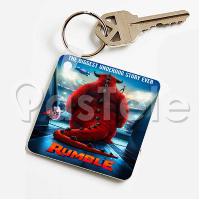 Rumble Custom Keychain Key Ring Jewelry Necklaces Pendant Two Sides