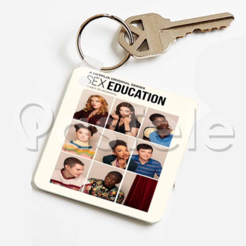 Sex Education Custom Keychain Key Ring Jewelry Necklaces Pendant Two Sides