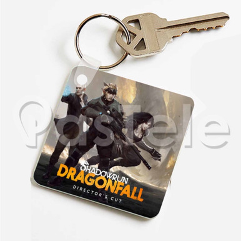 Shadowrun Dragonfall Director s Cut Custom Keychain Key Ring Jewelry Necklaces Pendant Two Sides