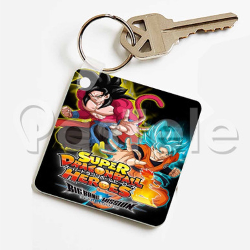 Super Dragon Ball Heroes Big Bang Custom Keychain Key Ring Jewelry Necklaces Pendant Two Sides