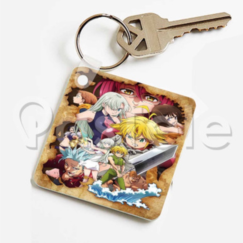 The Seven Deadly Sins Wrath of The Gods Custom Keychain Key Ring Jewelry Necklaces Pendant Two Sides