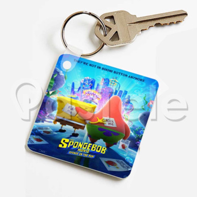 The Spongebob Movie Sponge on the Run Custom Keychain Key Ring Jewelry Necklaces Pendant Two Sides