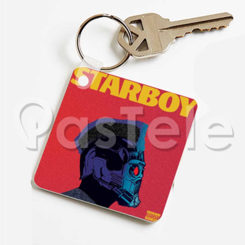 The Weeknd Starboy Custom Keychain Key Ring Jewelry Necklaces Pendant Two Sides