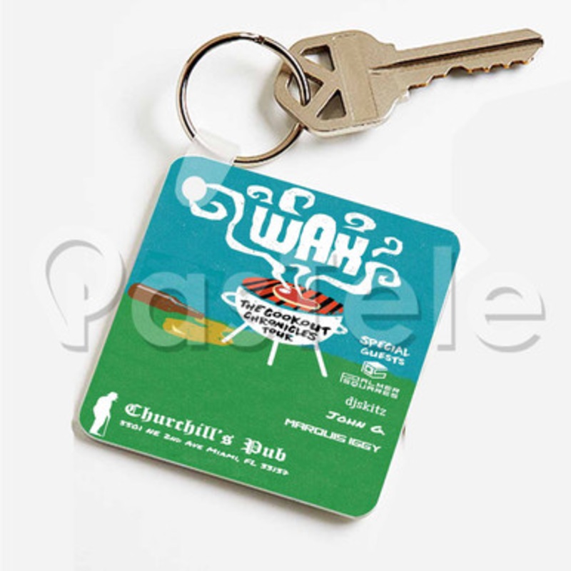 Wax and The Palmer Squares Custom Keychain Key Ring Jewelry Necklaces Pendant Two Sides