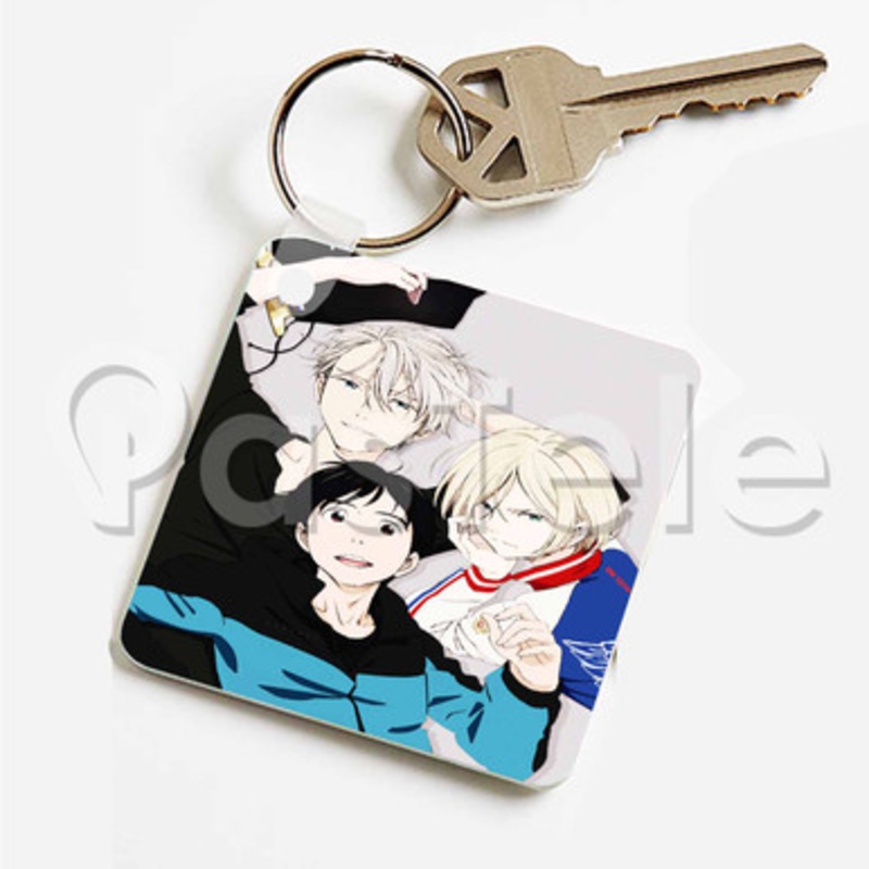 Yuri on Ice Custom Keychain Key Ring Jewelry Necklaces Pendant Two Sides