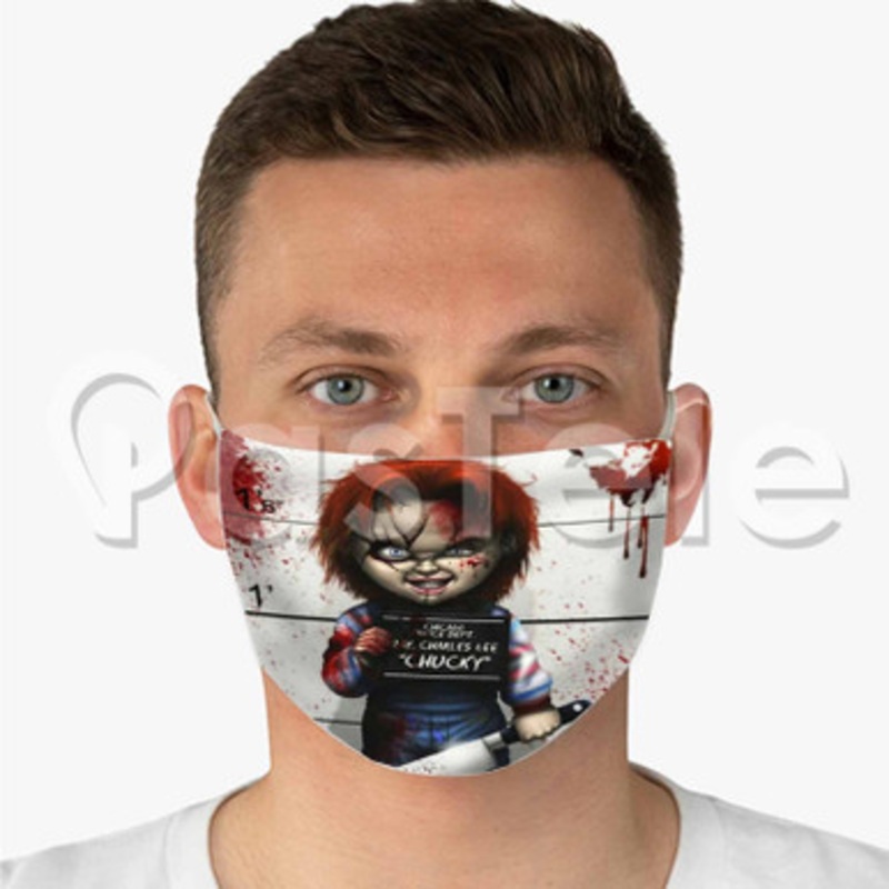Chucky Custom Personalized Fabric Face Mask Polyester Two Layers Cloth