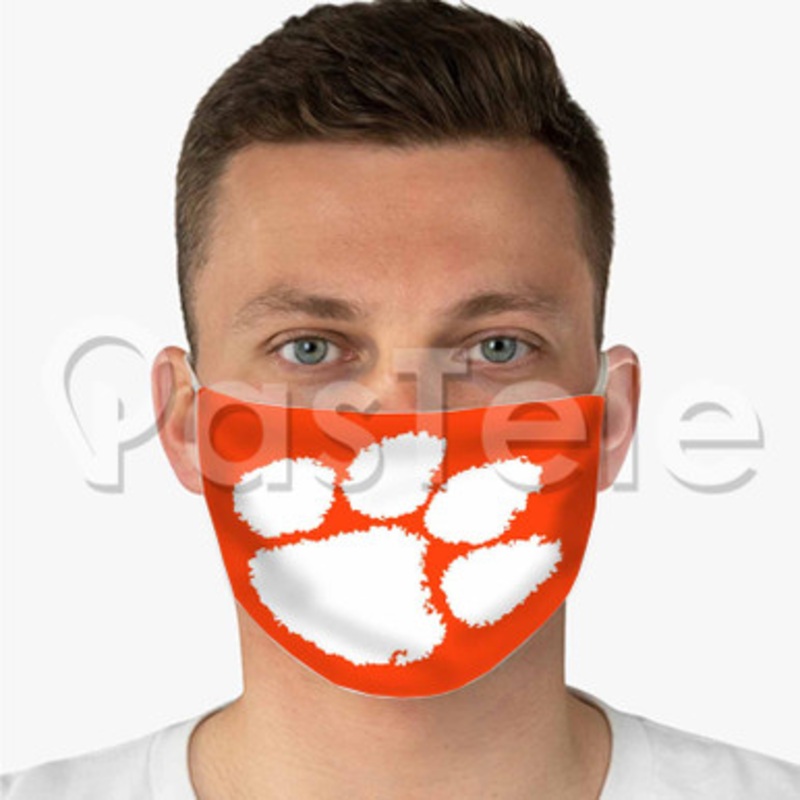 Clemson Tigers Custom Personalized Fabric Face Mask Polyester Two Layers Cloth