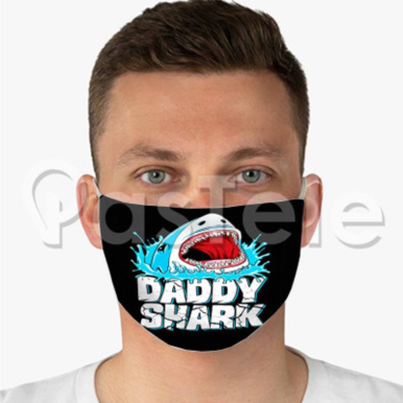 Daddy Shark Custom Personalized Fabric Face Mask Polyester Two Layers Cloth