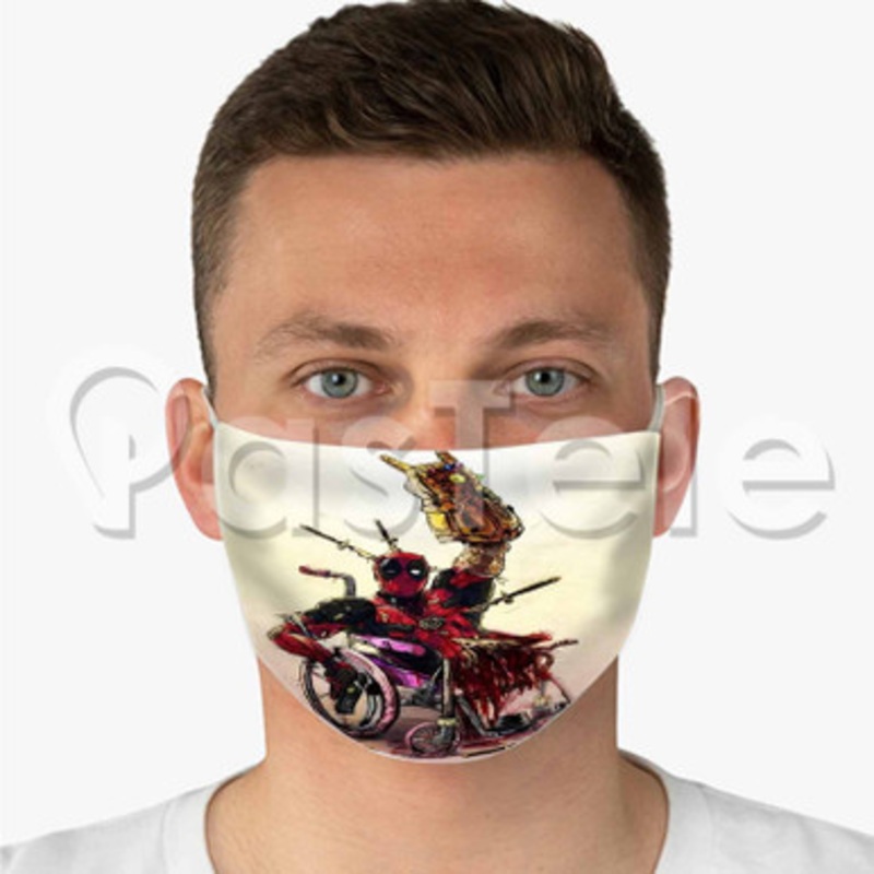 Deadpool Thanos Infinity Stonnes Custom Personalized Fabric Face Mask Polyester Two Layers Cloth
