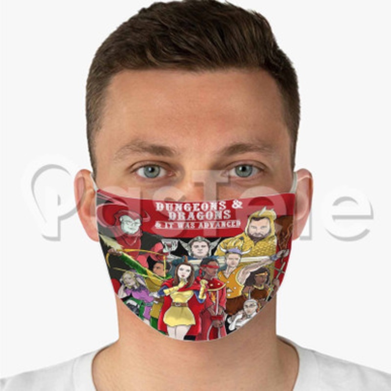 Dungeons and Dragons Custom Personalized Fabric Face Mask Polyester Two Layers Cloth
