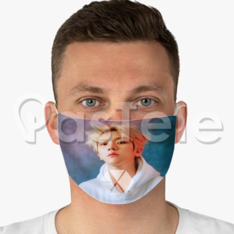 Exo Baekhyun Custom Personalized Fabric Face Mask Polyester Two Layers Cloth