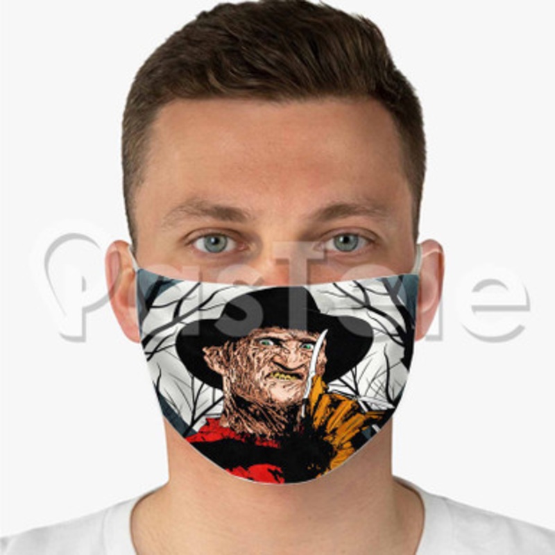 Freddy Krueger Custom Personalized Fabric Face Mask Polyester Two Layers Cloth