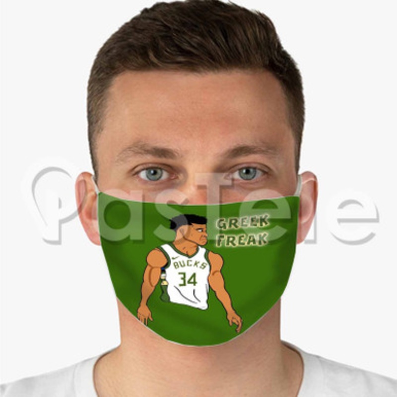 Giannis Antetokounmpo Custom Personalized Fabric Face Mask Polyester Two Layers Cloth