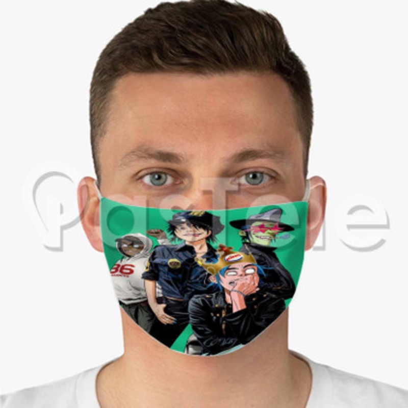 Gorillaz King Custom Personalized Fabric Face Mask Polyester Two Layers Cloth