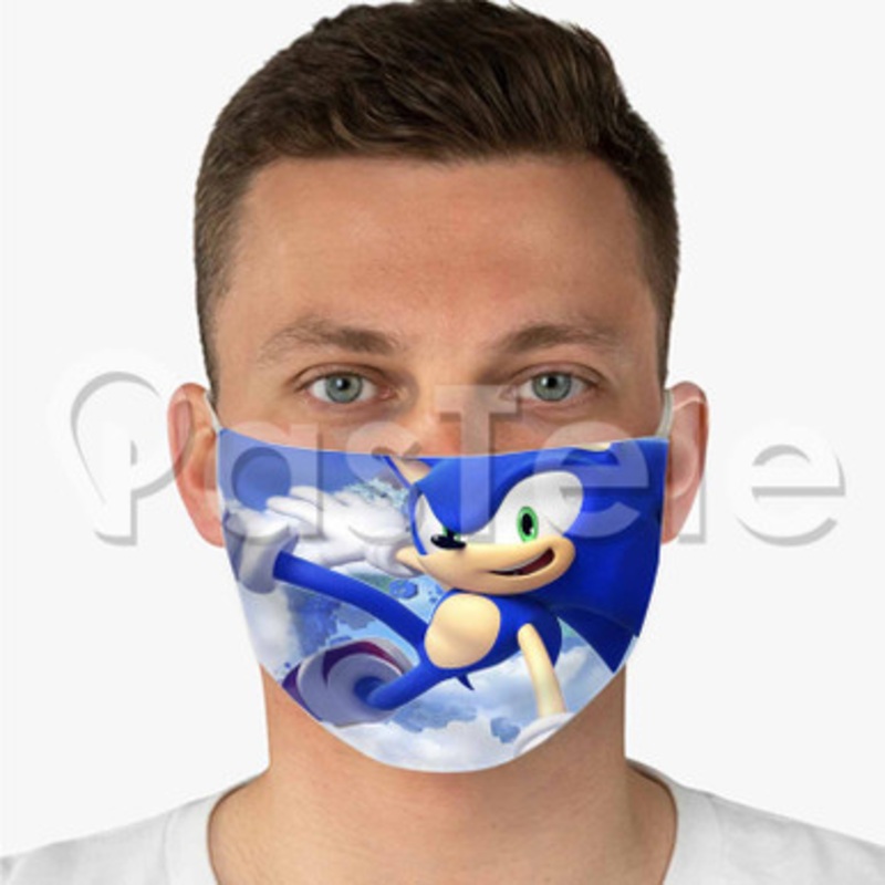 hedgehog 2 Custom Personalized Fabric Face Mask Polyester Two Layers Cloth