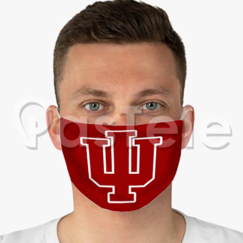 Indiana Hoosiers Custom Personalized Fabric Face Mask Polyester Two Layers Cloth