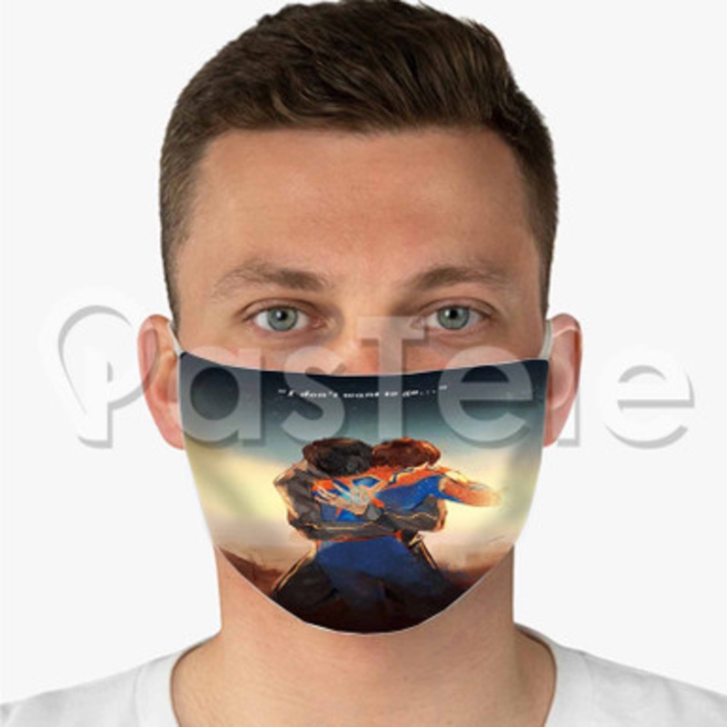 Infinity Best Friends Spiderman Iron Man Custom Personalized Fabric Face Mask Polyester Two Layers Cloth