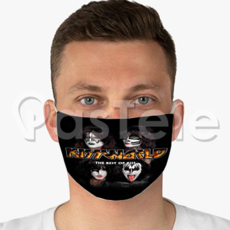 Kiss Kissworld Custom Fabric Face Mask Polyester Two Layers Cloth Washable