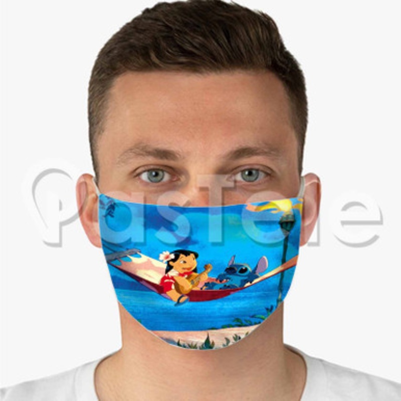 Lilo and Stitch Custom Personalized Fabric Face Mask Polyester Two Layers Cloth