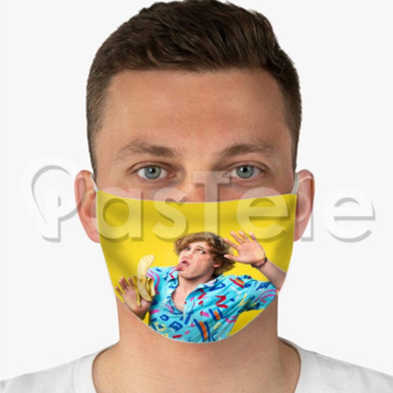 logan paul Custom Fabric Face Mask Polyester Two Layers Cloth Washable