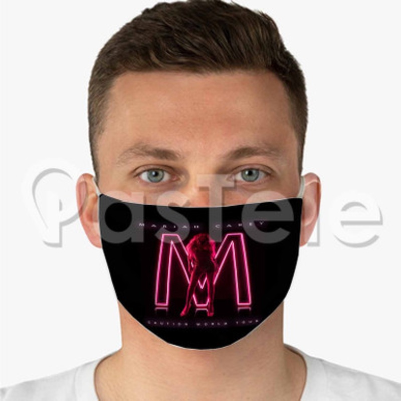 Mariah Carey Caution World Tour Custom Personalized Fabric Face Mask Polyester Two Layers Cloth