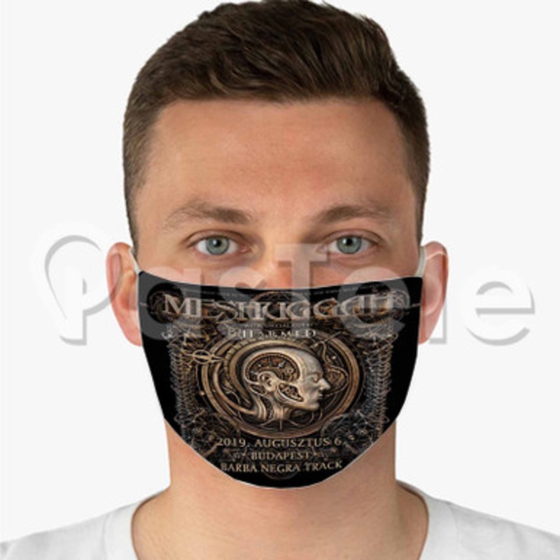 Meshuggah Custom Fabric Face Mask Polyester Two Layers Cloth Washable