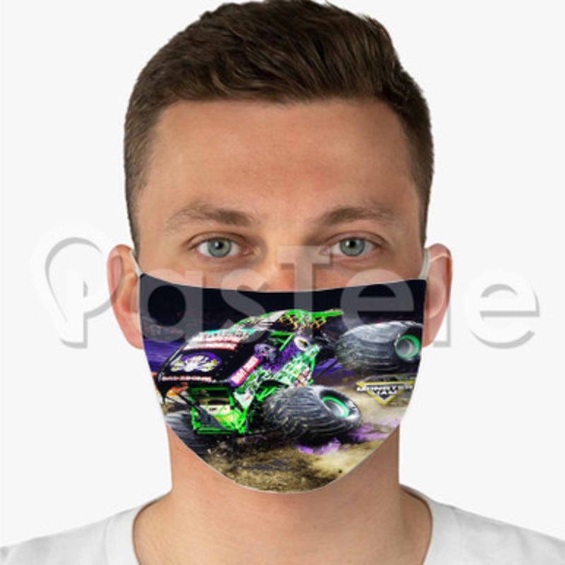 Monster Jam Grave Digger 2 Custom Fabric Face Mask Polyester Two Layers Cloth Washable