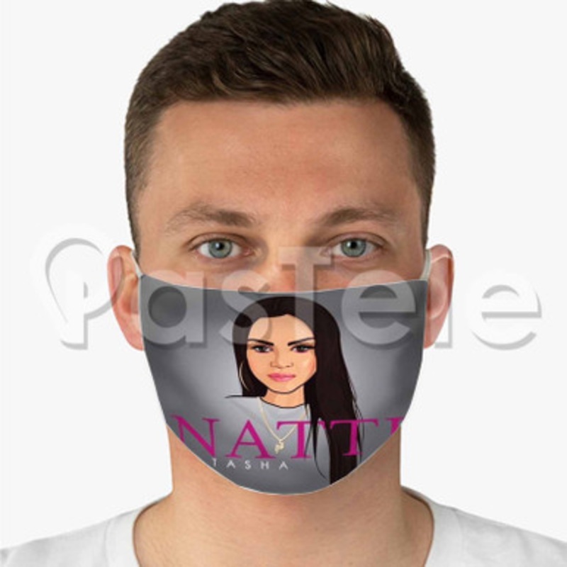 Natti Natasha Custom Fabric Face Mask Polyester Two Layers Cloth Washable