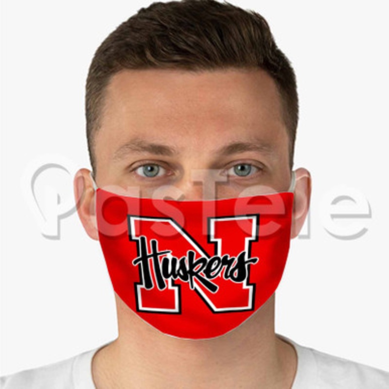 Nebraska Cornhusker Custom Personalized Fabric Face Mask Polyester Two Layers Cloth