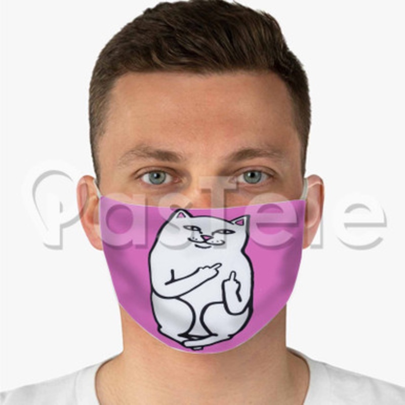 Nermal Cat Custom Personalized Fabric Face Mask Polyester Two Layers Cloth