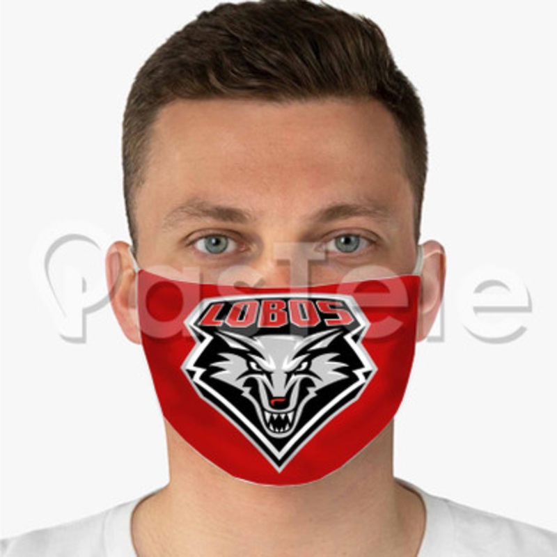 New Mexico Lobos Custom Personalized Fabric Face Mask Polyester Two Layers Cloth