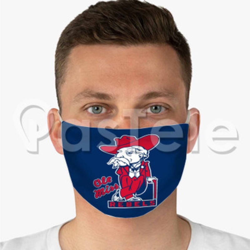 Ole Miss Rebels Custom Personalized Fabric Face Mask Polyester Two Layers Cloth