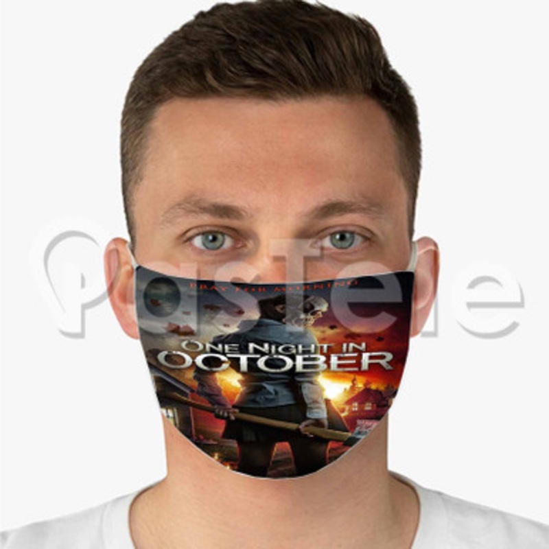 One Night in October Custom Fabric Face Mask Polyester Two Layers Cloth Washable