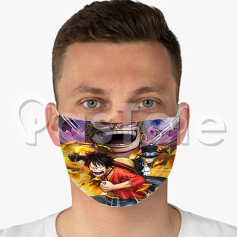 One Piece Pirate Warriors 3 Custom Personalized Fabric Face Mask Polyester Two Layers Cloth