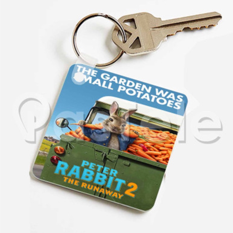Peter Rabbit 2 The Runaway Custom Keychain Key Ring Jewelry Necklaces Pendant Two Sides