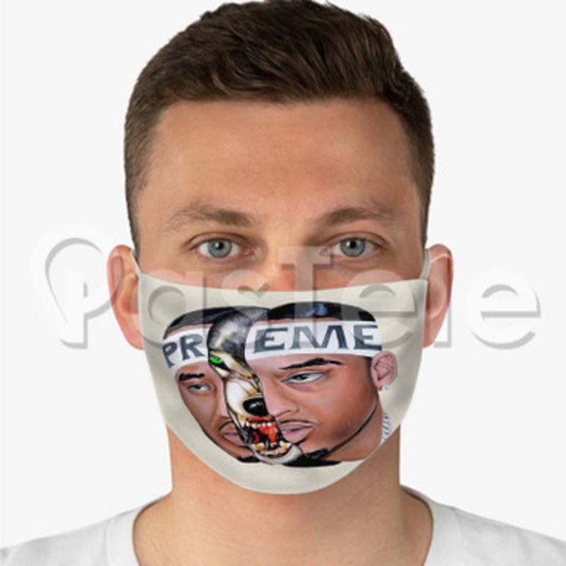 Preme Light of The Day Custom Personalized Fabric Face Mask Polyester Two Layers Cloth