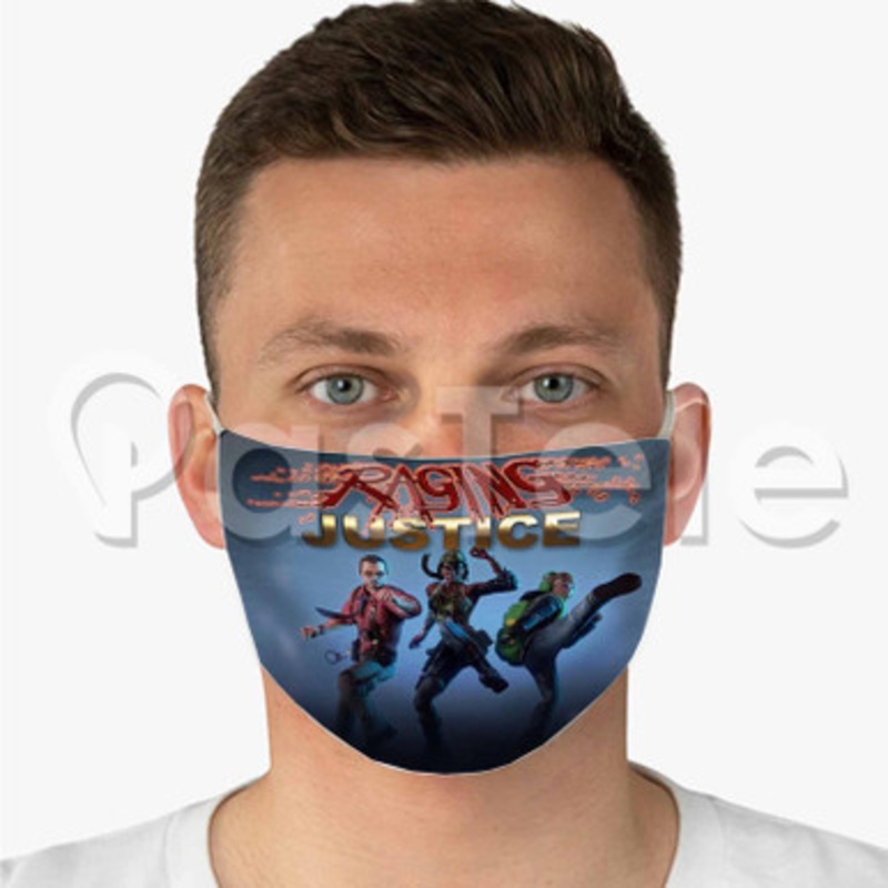 Raging Justice Custom Personalized Fabric Face Mask Polyester Two Layers Cloth