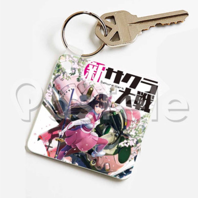 Sakura Wars Custom Keychain Key Ring Jewelry Necklaces Pendant Two Sides
