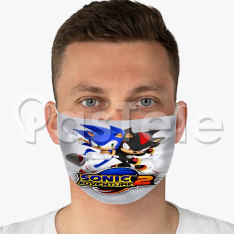 Sonic Adventure 2 Custom Fabric Face Mask Polyester Two Layers Cloth Washable