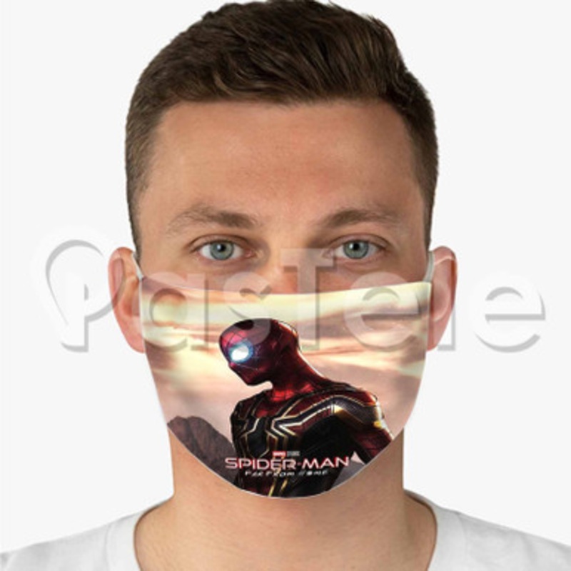 Spider Man Far From Home Custom Personalized Fabric Face Mask Polyester Two Layers Cloth