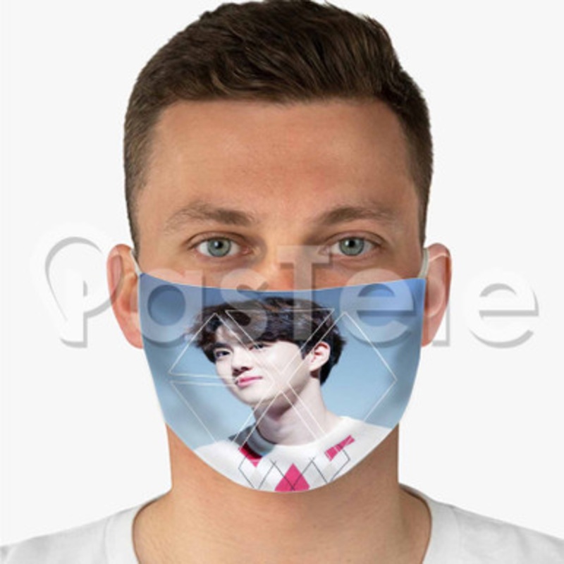 Suho EXO Custom Personalized Fabric Face Mask Polyester Two Layers Cloth