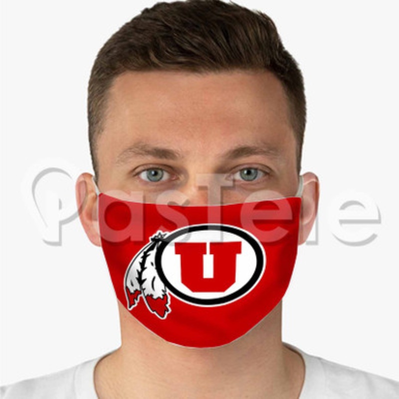 Utah Utes Custom Personalized Fabric Face Mask Polyester Two Layers Cloth