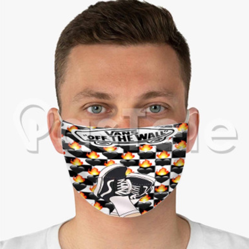 Vans Checkerboard Custom Fabric Face Mask Polyester Two Layers Cloth Washable