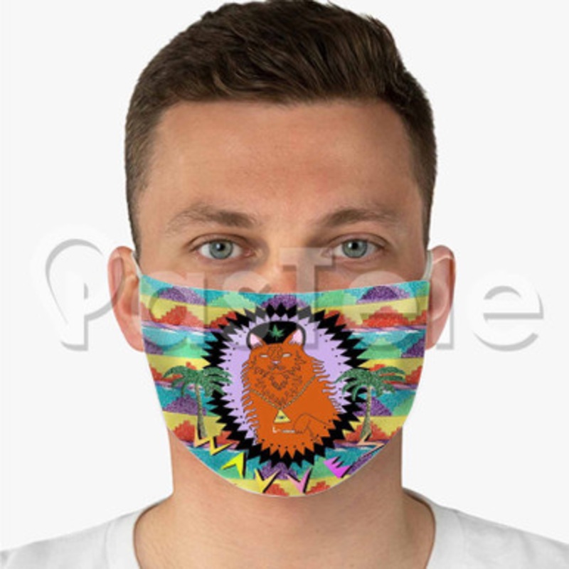 WAVVES King Of The Beach Custom Personalized Fabric Face Mask Polyester Two Layers Cloth