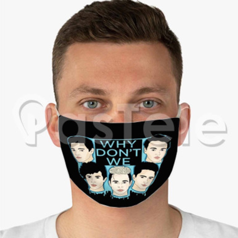 Why Don t We Custom Personalized Fabric Face Mask Polyester Two Layers Cloth