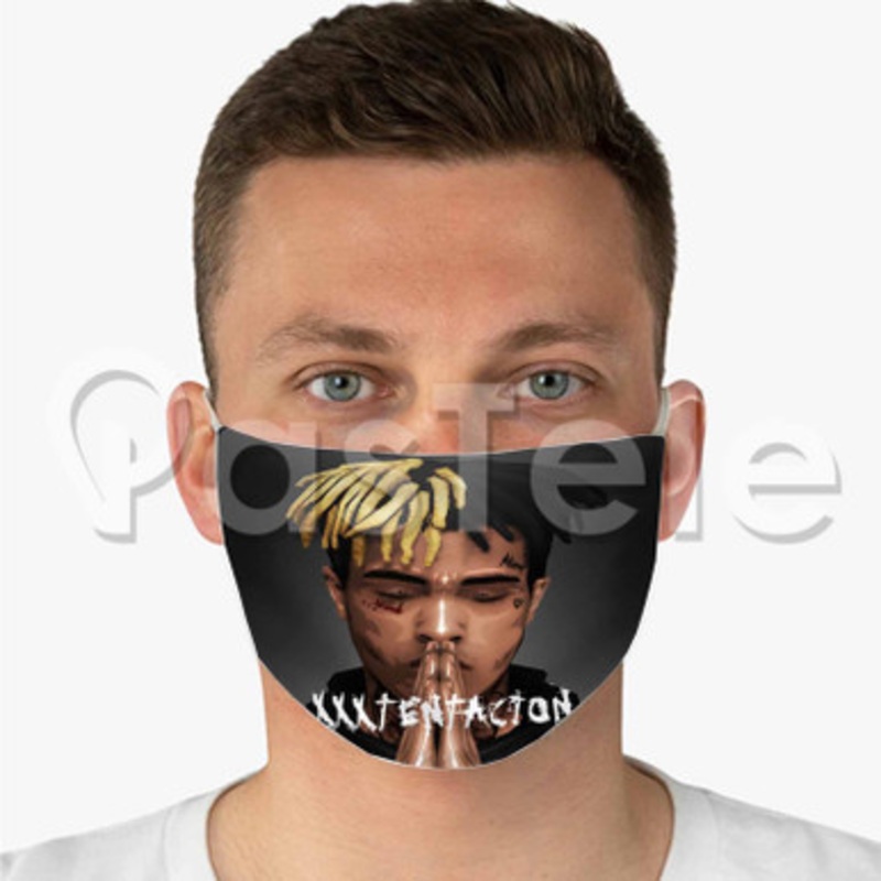 XXXTentacion 3 Custom Personalized Fabric Face Mask Polyester Two Layers Cloth