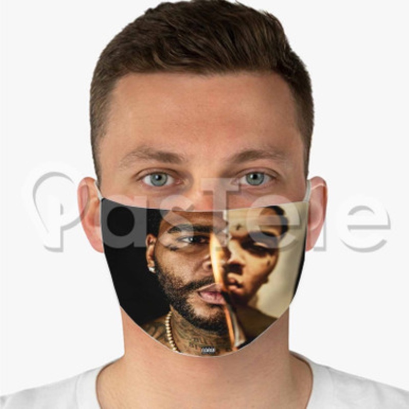 Kevin Gates I m Him Custom Fabric Face Mask Polyester Two Layers Cloth Washable