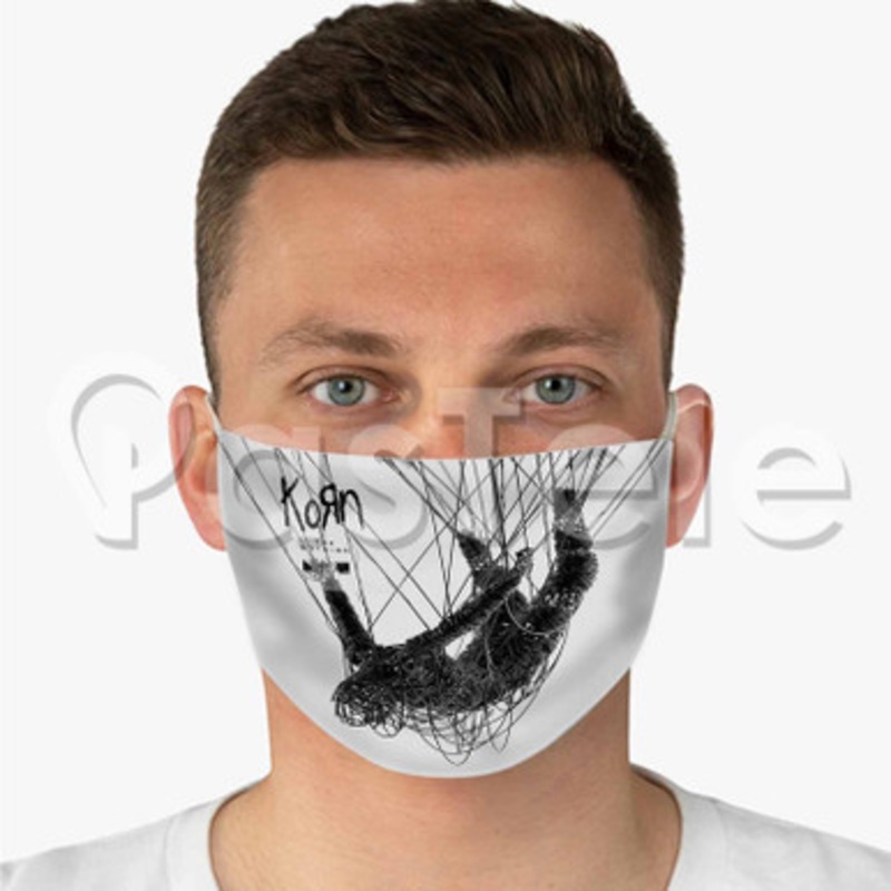 Korn The Nothing Custom Fabric Face Mask Polyester Two Layers Cloth Washable