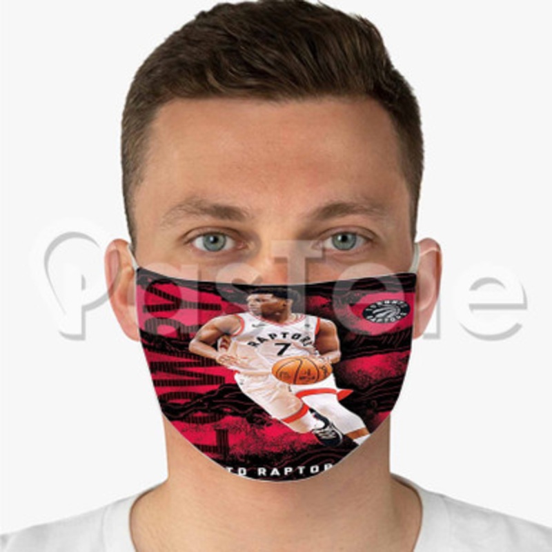 Kyle Lowry Toronto Raptors NBA Custom Fabric Face Mask Polyester Two Layers Cloth Washable